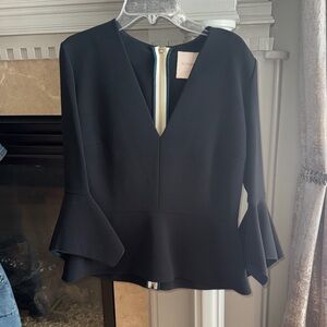 Roksanda Ilincic Black Peplum Blouse